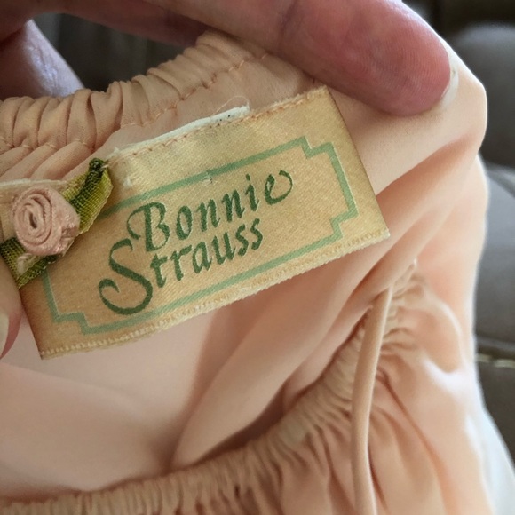 Vintage 1970s Bonnie Strauss Peach Dress - Picture 6 of 8